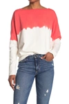 Go Couture Boatneck Dolman Knit Sweater In Coral Pink Top Dip