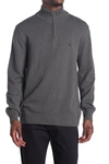 Rodd And Gunn Quarter Zip Knit Sweater In Charcoal