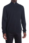 Rodd And Gunn Quarter Zip Knit Sweater In Marine