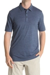Travis Mathew Flying Tortilla Heathered Polo In Vintage Indigo/black