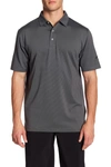 Callaway Golf Fine Line Stripe Polo In Caviar