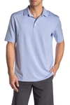 Callaway Golf Fine Line Stripe Polo In Bright White/ Corn Flower Blue