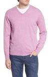 Peter Millar Crown Soft V-neck Sweater In Lantana