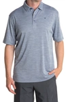 Callaway Golf Textured Polo Shirt In Gray Blue Heather