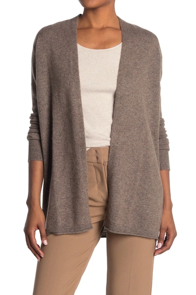 Quinn Open Front Cashmere Cardigan In Taupe