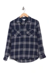 Abound Oversized Plaid Print Shirt In Navy Plaid