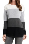 Vince Camuto Colorblock Pocket Sweater In Rich Black