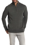 X-ray Quarter Zip Marble Knit Sweater In Olive Marble