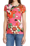 TED BAKER BEVILIN PIÑATA PRINT FITTED T-SHIRT,5059353274762