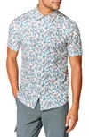 Good Man Brand Flex Pro Slim Fit Print Short Sleeve Button-up Shirt In White Berry Harvest