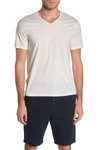 John Varvatos Short Sleeve V-neck T-shirt In Salt