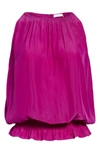 Ramy Brook Lauren Sleeveless Satin Blouse In Boysenberry