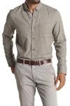 Wallin & Bros Grindle Long Sleeve Regular Fit Shirt In Tan Burrow Grey Silk Grindle