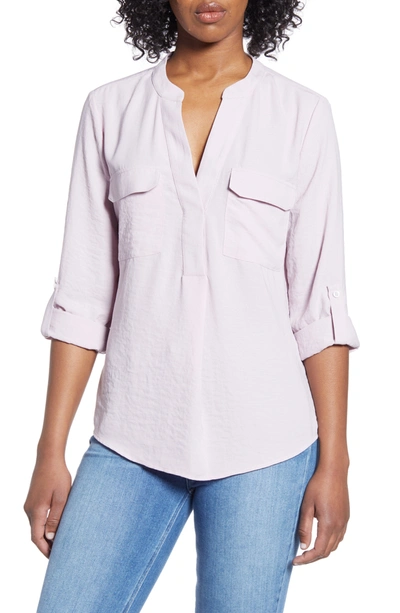 Vince Camuto Matte Rumple Blouse In Ice Pink
