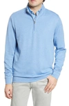 Peter Millar Men's Comfort Interlock Quarter-zip Sweater In Lake Blue