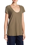 James Perse Deep V-neck T-shirt In Platoon