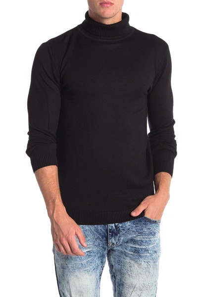 X-ray Turtleneck Pullover Sweater In Black