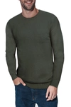 X-ray Crew Neck Knit Sweater In Olive