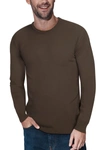 X-ray Crew Neck Knit Sweater In Dark Brown