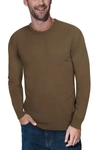 X-ray Crew Neck Knit Sweater In British Khaki