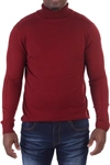 X-ray Turtleneck Pullover Sweater In Burgandy
