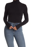 Splendid Long Sleeve Turtleneck Top In Black