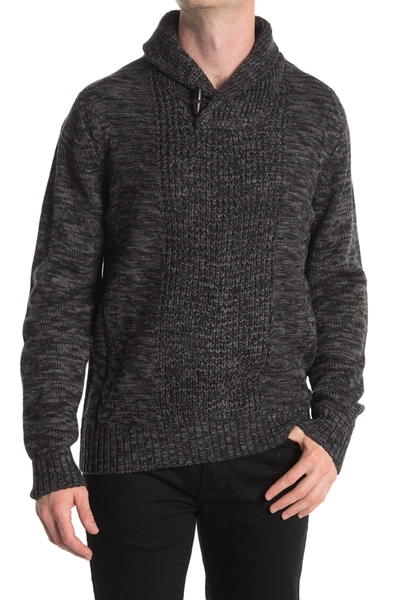 Weatherproof Marled Shawl Collar Pullover In Char Heather