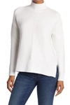 Sweet Romeo Mock Neck Cool Girl Tunic Sweater In White