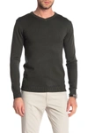 X-ray V-neck Rib Knit Sweater In Olive