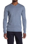 X-ray V-neck Rib Knit Sweater In Heather Slate