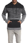 X-ray Two Tone Knitted Pullover Hoodie In Grey