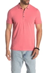 Allsaints Reform Slim Fit Polo Shirt In Havana Pink