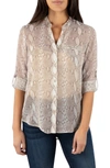 Kut From The Kloth Jasmine Top In Python-light Taupe