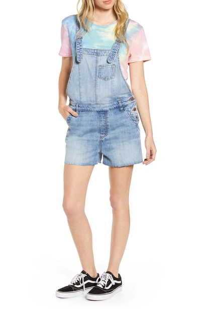 Sts Blue Denim Short Overalls In East Blue Bell