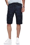 X-ray Belted Cargo Shorts In Navy Camo