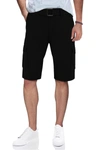 X-ray Belted Snap Button Cargo Shorts In Black