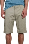 Volcom Monty Stretch Shorts In Khaki