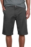 Volcom Monty Stretch Shorts In Charcoal Heather