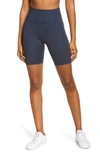 Girlfriend Collective High-rise Stretch-recycled Polyester Shorts In Midnight