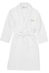 LINUM HOME EMBROIDERED 'HIS' TERRY BATHROBE,190733168358