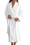 Linum Home Unisex Herringbone Weave Bathrobe In White