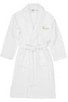 Linum Home Textiles Embroidered 'hers' Terry Bathrobe In White