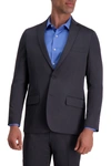 Louis Raphael Slim Fit Stretch Heather Solid Urban Jacket In Charcoal