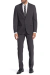 Kenneth Cole Reaction Solid Grey 2-piece Trim Fit Suit In 012charcoa