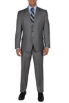 Kenneth Cole Reaction Basketweave Two Button Notch Lapel Techni-cole Performance Slim Fit Suit In 056lt Grey