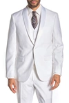 Savile Row Co Slim Fit Coat In White