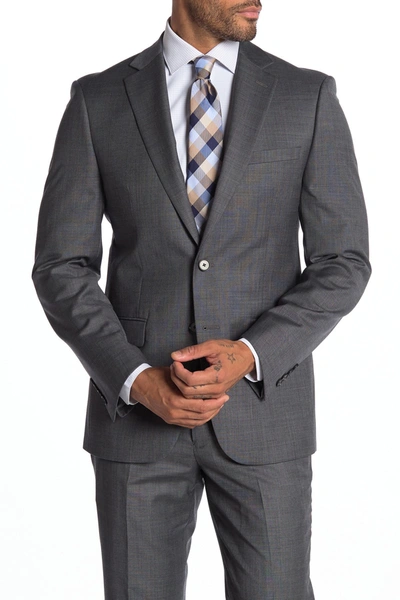 Calvin Klein Malbin Notch Collar Slim Fit Suit Separate Jacket In Grey