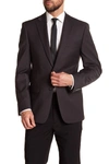 CALVIN KLEIN CALVIN KLEIN SOLID GRAY WOOL SUIT SUIT SEPARATE JACKET,622362726598