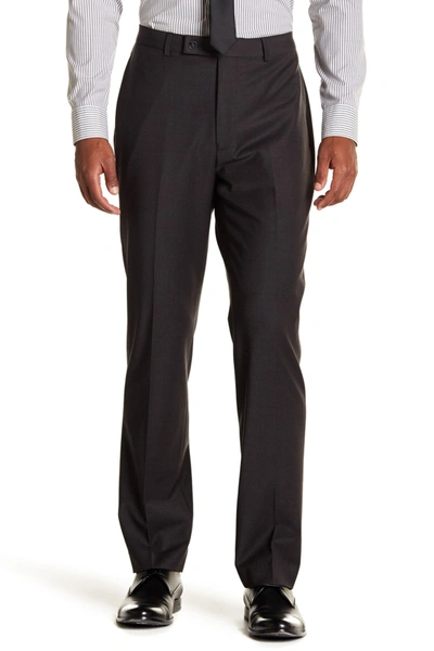 Calvin Klein Solid Gray Wool Suit Separate Pants In Charcoal