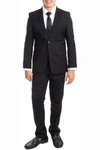 Perry Ellis Portfolio Solid 5-piece Suit In Black